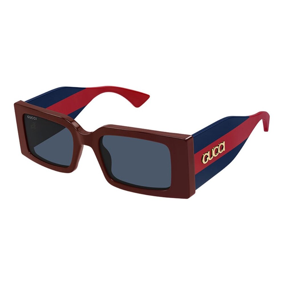 NEW GUCCI UNISEX SUNGLASSES GUCCI GG1860S 003 BURGUNDY/BLUE EYEWEAR - Picture 1 of 4